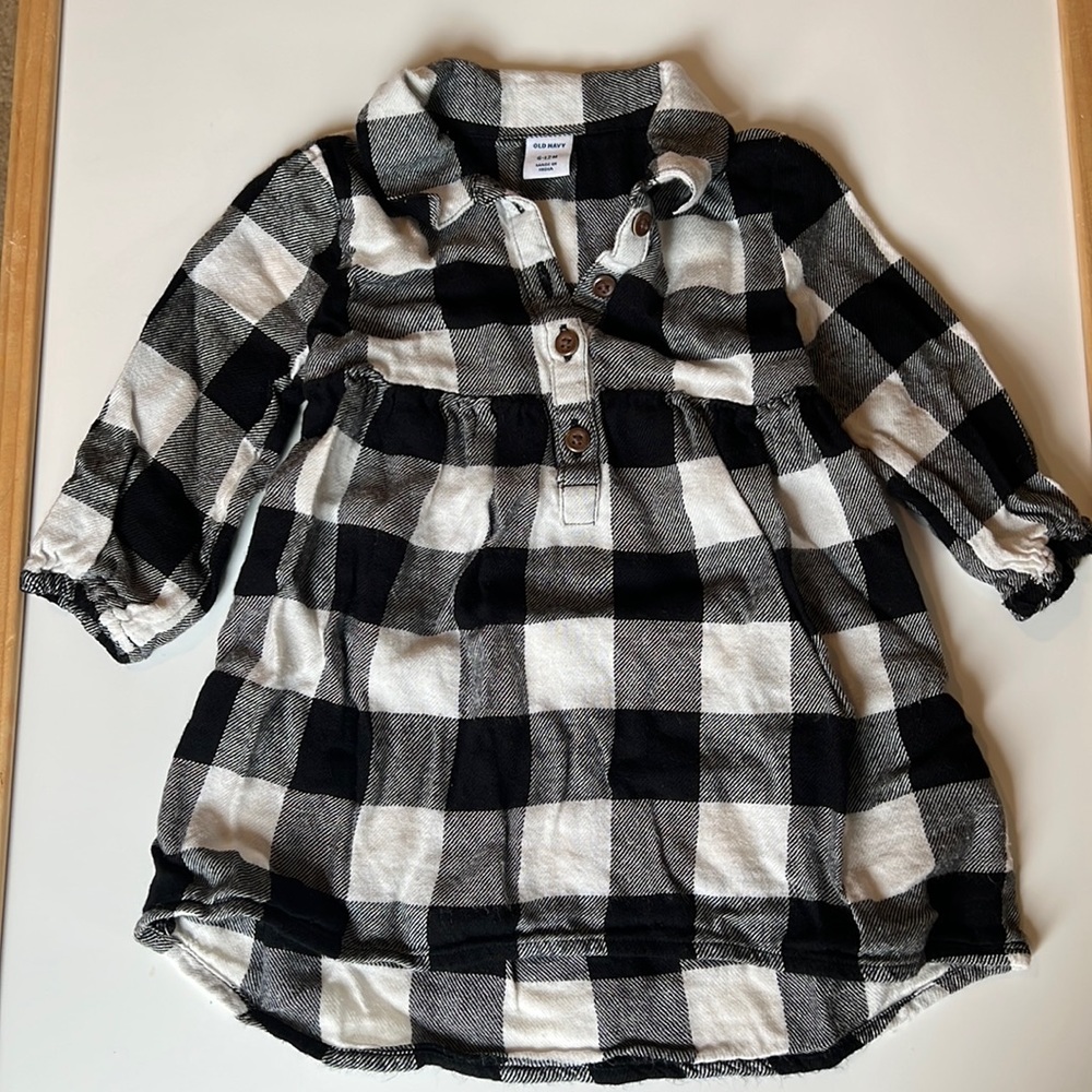 Old Navy Black & White Gingham Dress